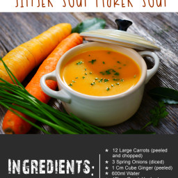 Healthy Carrot and Ginger Soup Maker Soup