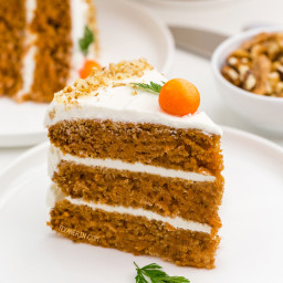 Healthy Carrot Cake (gluten-free, whole wheat options)