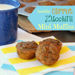 Healthy Carrot Zucchini Mini Muffins