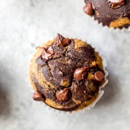 Healthy Chocolate Pumpkin Muffins