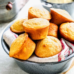Healthy Cornbread Muffins (Whole-Wheat)