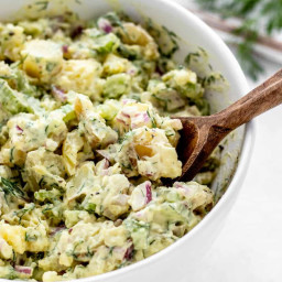 Healthy Dill Potato Salad Recipe {No Eggs}