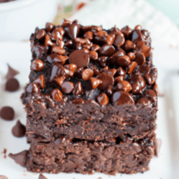 Healthy Double Chocolate Brownie Bars
