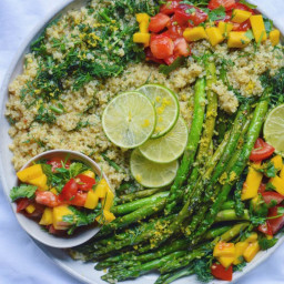 Healthy + Easy Quinoa + Asparagus Salad