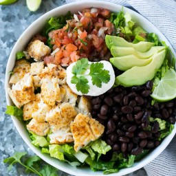 Healthy Fish Taco Salad Bowl Recipe