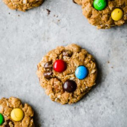 Healthy Flourless Monster Cookies