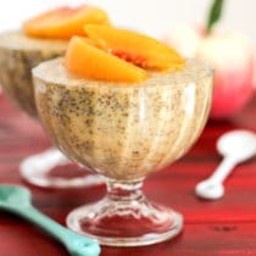 Healthy Ginger Peach Chia Seed Pudding
