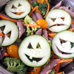 Healthy Halloween Pasta Salad