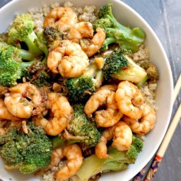 Healthy Honey Garlic Shrimp and Broccoli