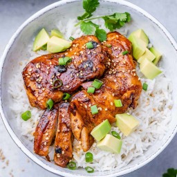 Healthy Korean Chicken Thighs and Rice