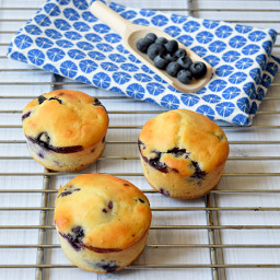 Healthy lemon blueberry muffins (low FODMAP)