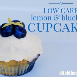 Healthy Low-Carb Blueberry Cupcakes