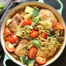Healthy Low-Carb Chicken Zoodle Skillet