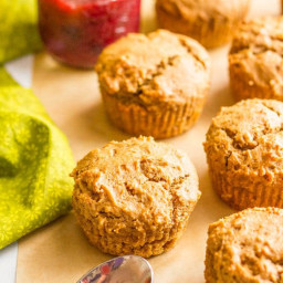Healthy peanut butter and jelly muffins