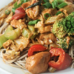 Healthy Peanut Noodles with Chicken