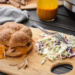 Healthy Pulled Pork with Mustard BBQ Sauce {Instant Pot | Slow Cooker}