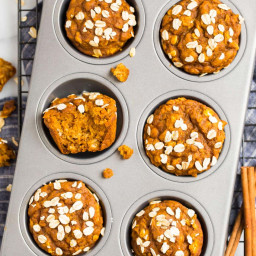 Healthy Pumpkin Muffins with Oatmeal – WellPlated.com