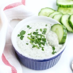 Healthy Ranch Dip with Greek Yogurt for Veggies