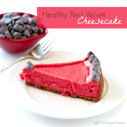 Healthy Red Velvet Cheesecake