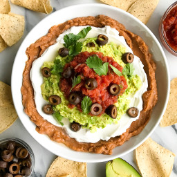 Healthy Seven Layer Mexican Taco Dip (vegan and gluten-free)