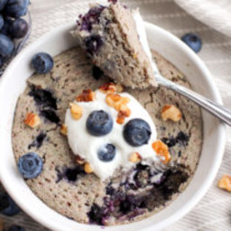 Healthy Single-Serving Blueberry Microwave Muffin