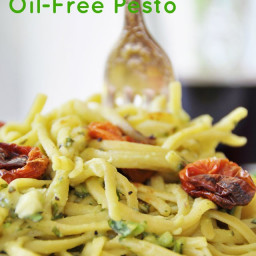Healthy Single Serving Oil-Free Pesto Sauce!