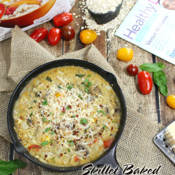Healthy Skillet Baked Oatmeal Risotto