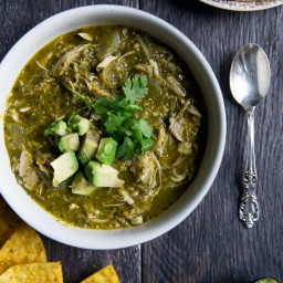 Healthy Slow Cooker Chicken Chile Verde