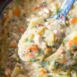 Healthy Slow Cooker Chicken Potato Soup