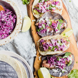 Healthy Steak Tacos with Lime Cilantro Slaw
