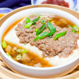 Healthy Steamed Tofu With Ground Meat