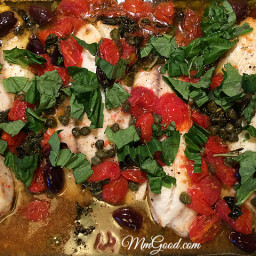 Healthy Tilapia with Capers, Tomatoes and Olives