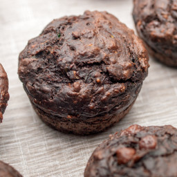 Healthy Zucchini Chocolate Muffins