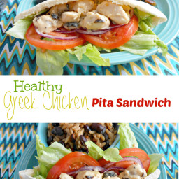 Healthy Greek Chicken Pita Sandwiches (she: Jana)