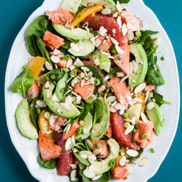 Heart Healthy Citrus-Avocado Salmon Salad Recipe