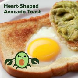 Heart-Shaped Avocado Toast (Cancer) Recipe by Tasty