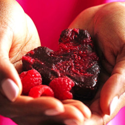 Heart Shaped Raspberry Brownies Recipe