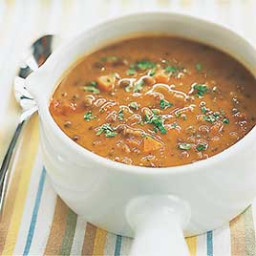 Hearty Lentil Soup with Spinach