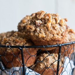 Hearty Muffin Recipe with Walnuts, Oats and Applesauce