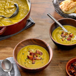 Hearty Split Pea Soup With Bacon