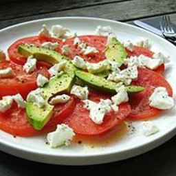 Heirloom Tomato, Avocado and Goat Cheese Plate