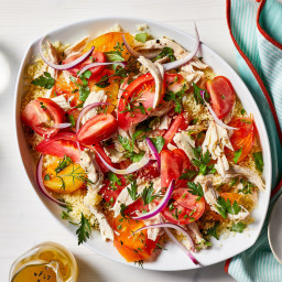  Heirloom Tomato Salad with Chicken and Couscous