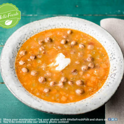 Hello Fresh: Waad’s Tunisian Freekeh Stew with Crispy Chickpeas and Yogurt