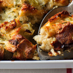 Herb and Apple Bread Pudding