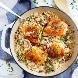Herb Chicken & Mushrooms with Brown Rice