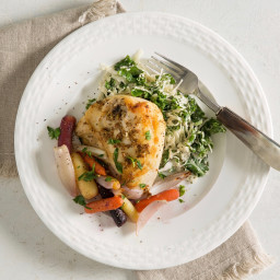 Herb-Roasted Chicken with Carrots and Shallots