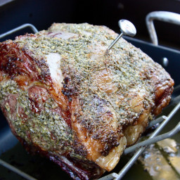 Herb Rubbed Prime Rib with Horseradish Sauce