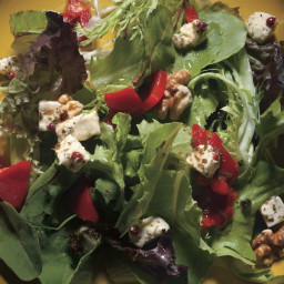Herb Salad with Feta, Roasted Red Peppers, and Toasted Nuts