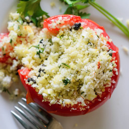 Herbed Couscous and Goat Cheese Stuffed Tomatoes