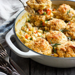 Herby Chicken Pot Pie with Easy Biscuit Crust